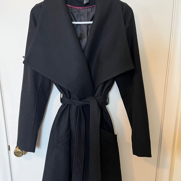 H&M Jackets & Blazers - Black wool and polyester pea coat